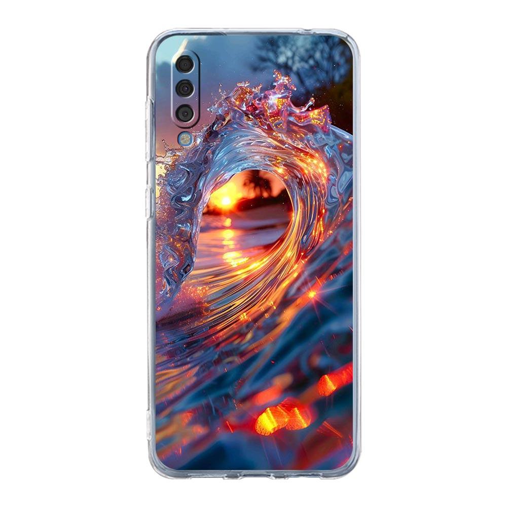 Phone Case For Samsung A56 A36 A26 A16 A14 A12 A22 A32 5G A34 A42 A52 A54 A50 A70 A40 A20S A04S A06 Cover Blue Sea Ocean Waves