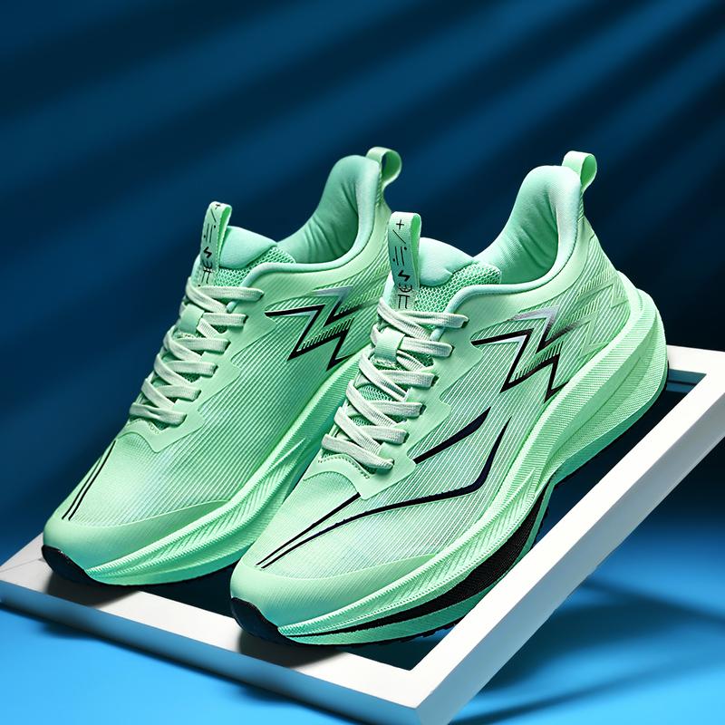 

Running Shoes Carbon Board Speciality Marathon Men Sports Breathable Lightweight Women s Comfortable Athletic Nonskid Sneakers 44 зелений