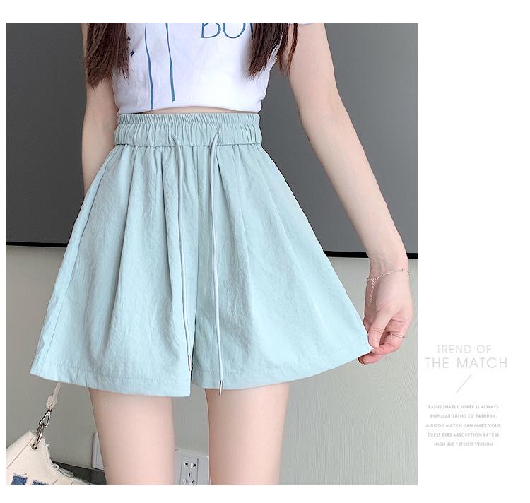 2025 Women's High Waist A-Line Sports Shorts: Fashionable Summer Drawstring Casual Wear
