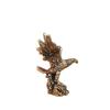 Vintage Brass Animal Eagle Figurine Antique Copper Statue Handmade Decorative Ornament for Living Room Entryway Decor