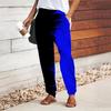 Women Color Blocking Printing Pants Lace Up Elastic Waist Loose  Trousers Casual Long Pants Trousers with Pockets