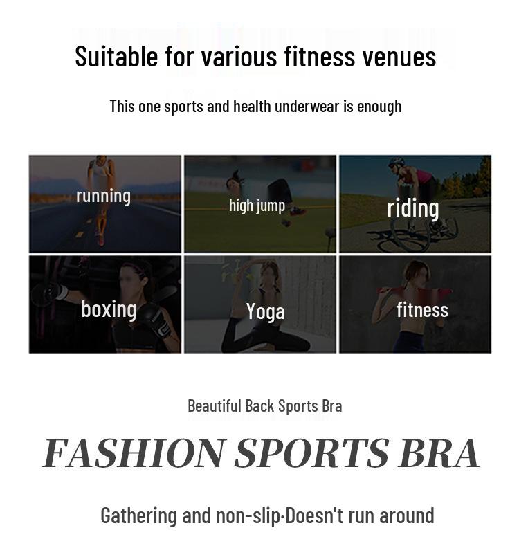 Plus Size Ribbed Strappy Sports Bra - Shockproof, Comfortable & Thin for Women’s Fitness