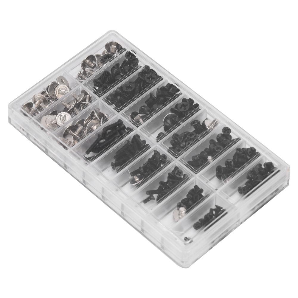 360 Pcs 18 Sizes Laptop Screws Kit Alloy Steel M2, M2.5, M3 Threads Replacement Computer Screws with Storage Box