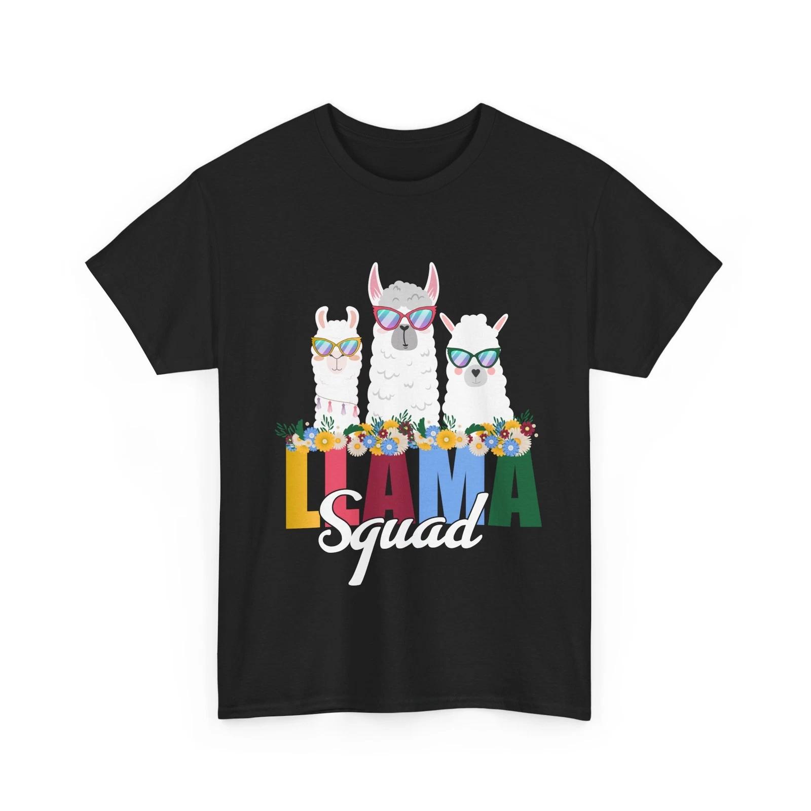 Llama Shirt, Llama Squad Floral Shirt, Llama Animal Lovers Cute Shirt S