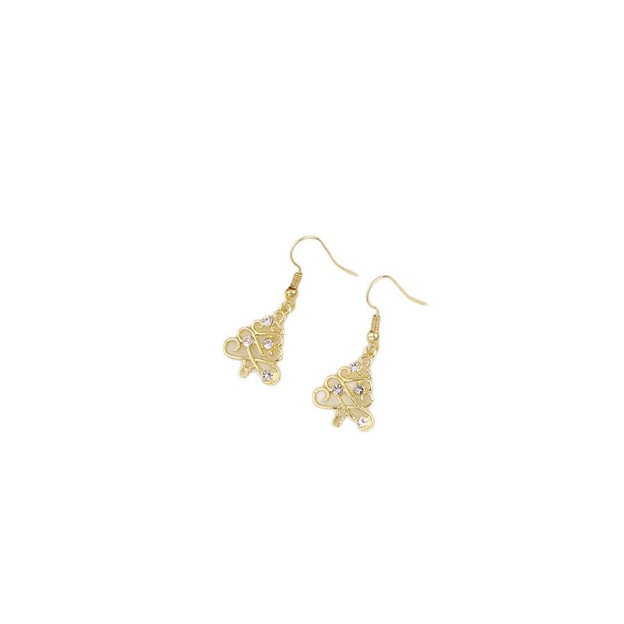 Versatile Diamond Inlaid Christmas Tree Earrings: Creative Wrap-around Design for Women