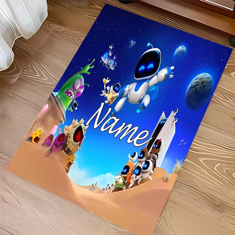 Custom personalization Astro Bot Print Area Rug - Soft, Washable Non-Slip Indoor Mat,Living Room,Home&Office Decorative Rug