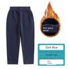 Sweatpants Dark Blue and Dark Gray Straight-leg Kids School Uniform Pants