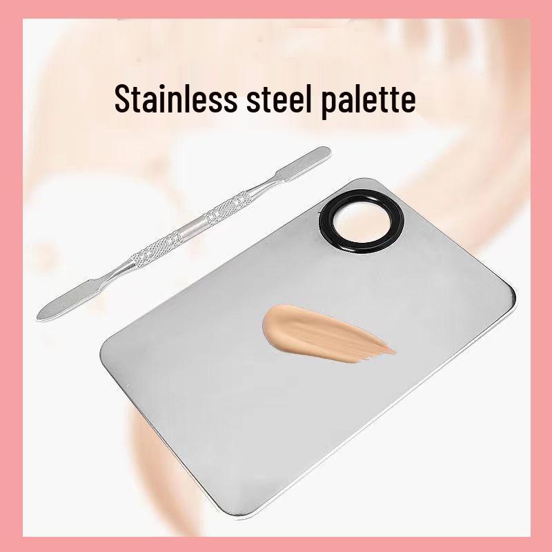 Stainless Steel Makeup Mixing Spatula for Concealer, Foundation, & Blush.