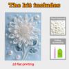 Pearl White Flowers DIY Diamond Art Kits 15.7x19.6inch Gem Art Diamond Painting Kits Without Frame for Adults Gift Idea Home Wall Decor