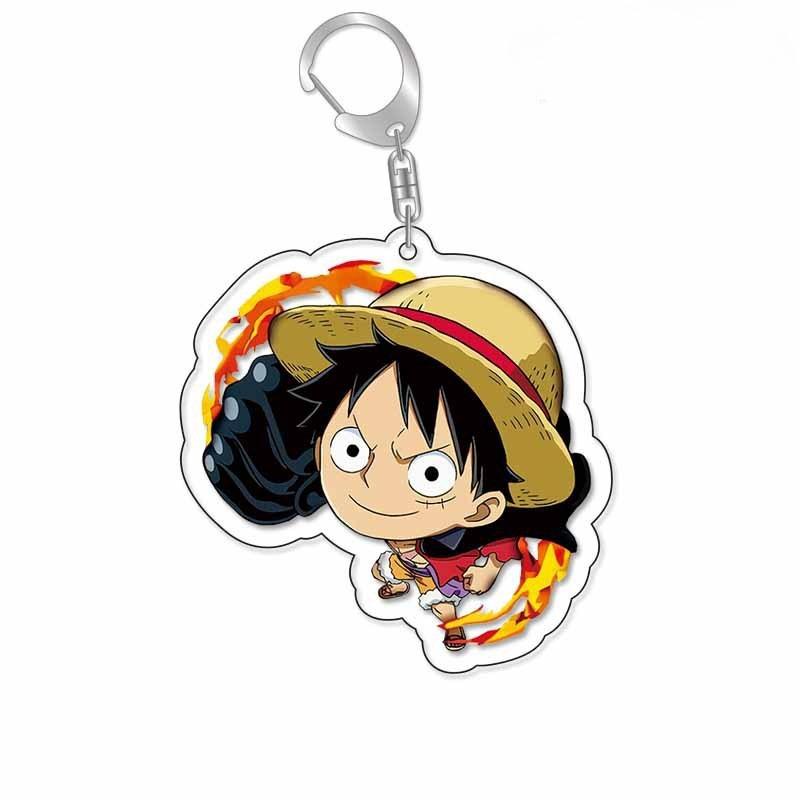 One Piece Luffy Roronoa Zoro Creative Cartoon Acrylic Keychain Anime Peripheral Secondary Backpack Decorative Pendant