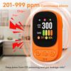 1-Pack 4-in-1 Carbon Monoxide Detector Plug In - Real-Time Gas, Temp & Humidity Detection, Clear Alerts, Compact Design Orange