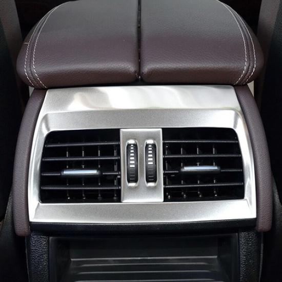 Stainless For BMW X5 F15 X6 F16 2014-18 Armrest Rear Air Outlet Frame Cover Trim