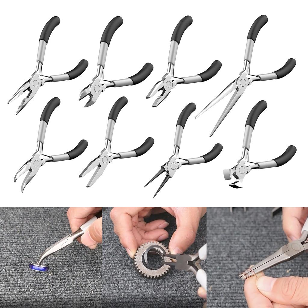 Craftsmanship Jewelry Plier Fine Tipped Tool Professional Jewelry Making Tool Featuring 8 Essential Pliers for Designers