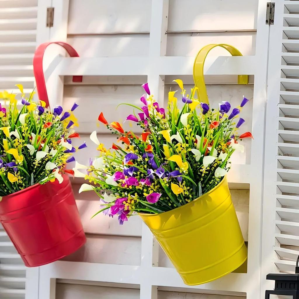 5-Fork Calla Lily Artificial Flower Bouquet for Hotel, Restaurant, or Outdoor Decor
