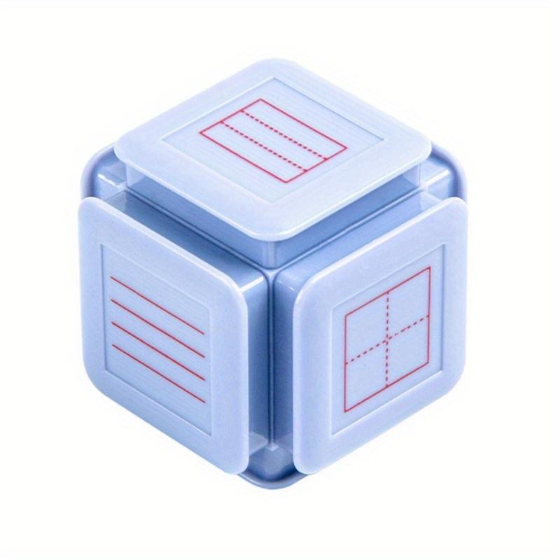 Kids Educational Six-Side Seal Clock Stamp Teaching Aids Toy Pinyin Revised Learning Recognition School Early Education Seals