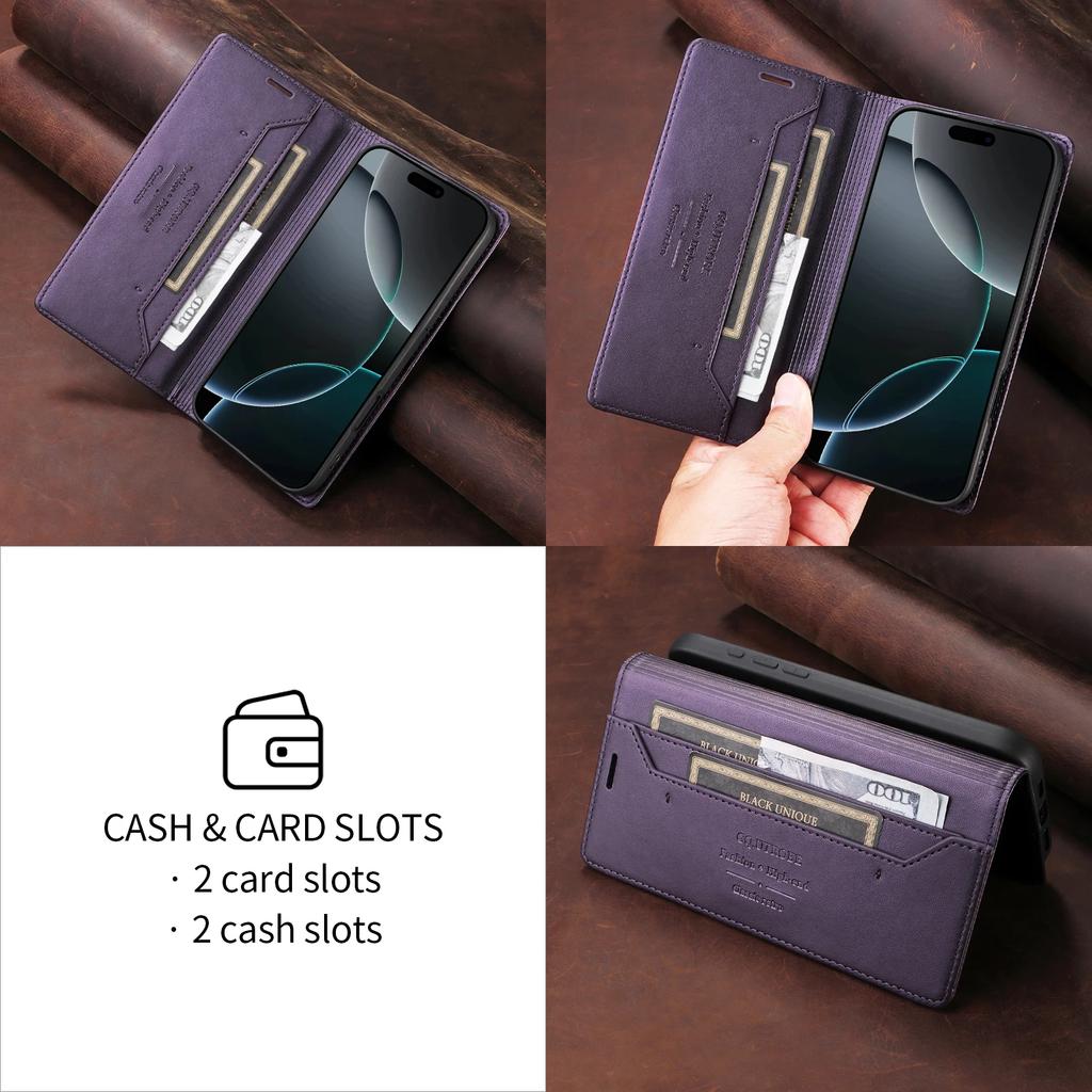 Obchodní kožené pouzdro na telefon pro XiaoMi Redmi Note 14Pro + 14 13 Pro Plus 12 11S 10 9S Pro 14C 13C A3 Magnetický flipový kryt peněženky