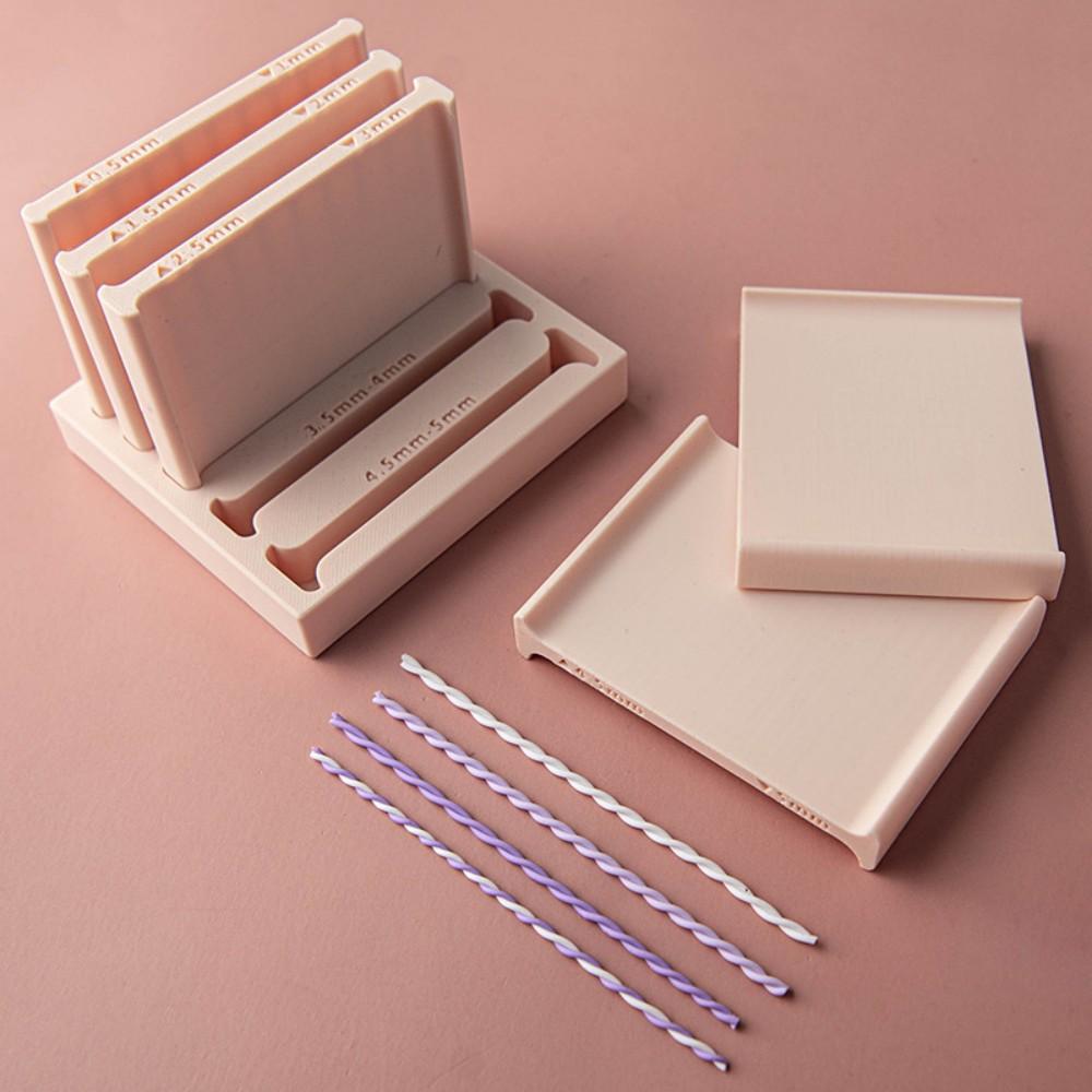 Precision Clay Extruder Tool Set - Measuring Roller with Guides for Polymer Clay Strip Making