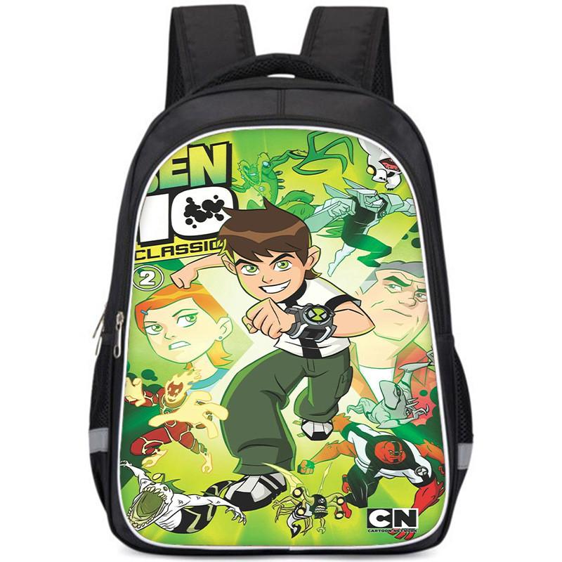 Spacious Ben10 Oxford Cloth Backpack For Kids Lightweight And Comfortable School Bag StyleC,S
