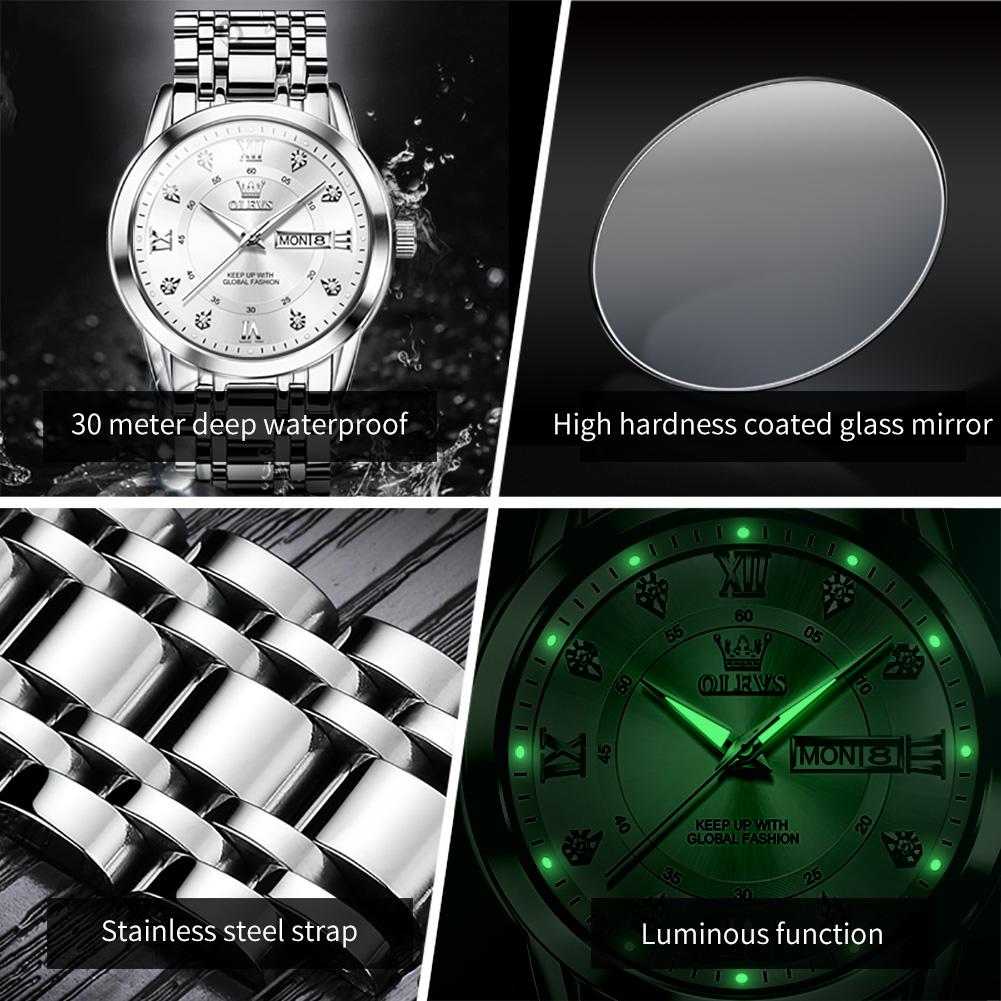 OLEVS 5513 Factory  Reloj Hombre Alloy Men Watches Luxury Stainless Steel Watched Men Wrist Watches for Men