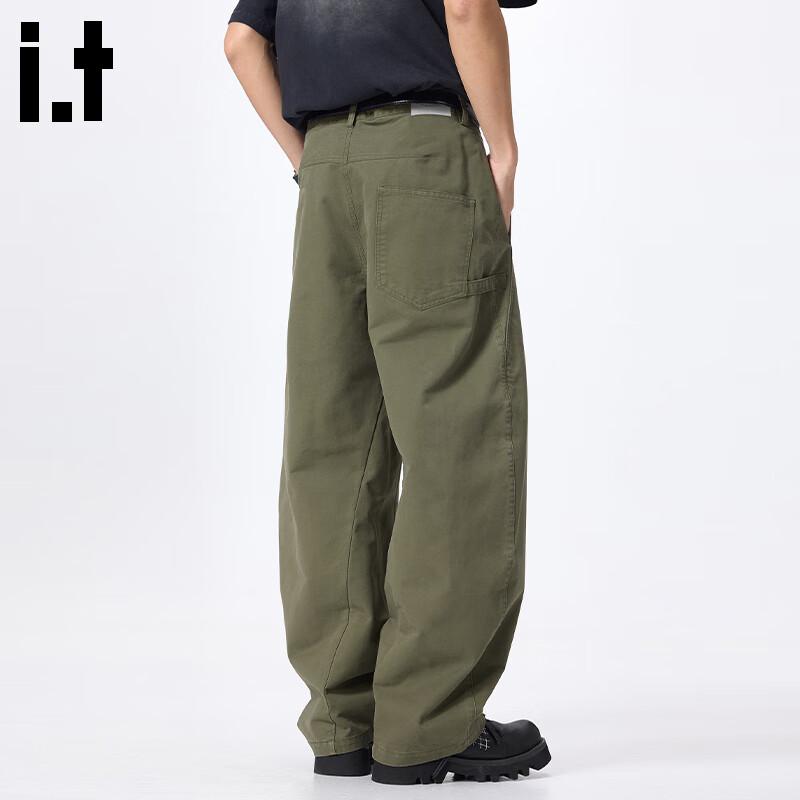 :CHOCOOLATEit Herren Cargohose mit geradem Bein und lockerem Schnitt
