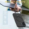 For iPhone 17 Case Compatible with MagSafe Rotating Ring Kickstand TPU + PC Phone Back Cover
