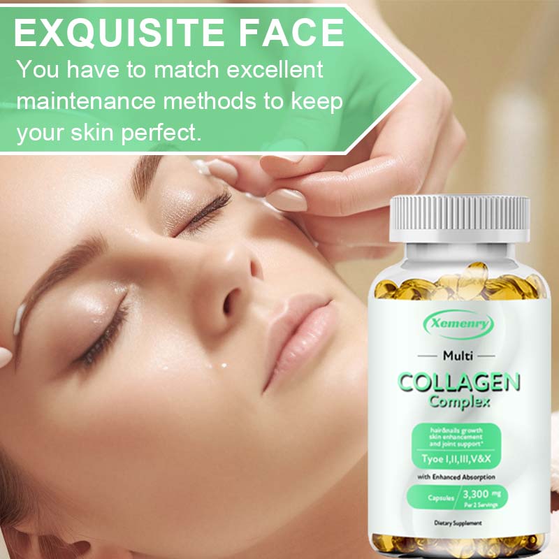 Collagen Complex 3300mg- Type I, II, III, V, X - Hydrolyzed Collagen, Anti-Aging