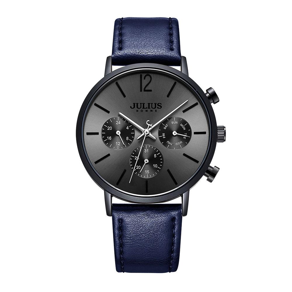 Jyullieoseu Jah-101 Men'S Leather Wristwatch