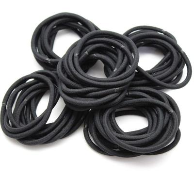 [Pack of 50] Hair Ties [Black, 3.5mm Thick] Sgy-405-black-3.5mm-50p