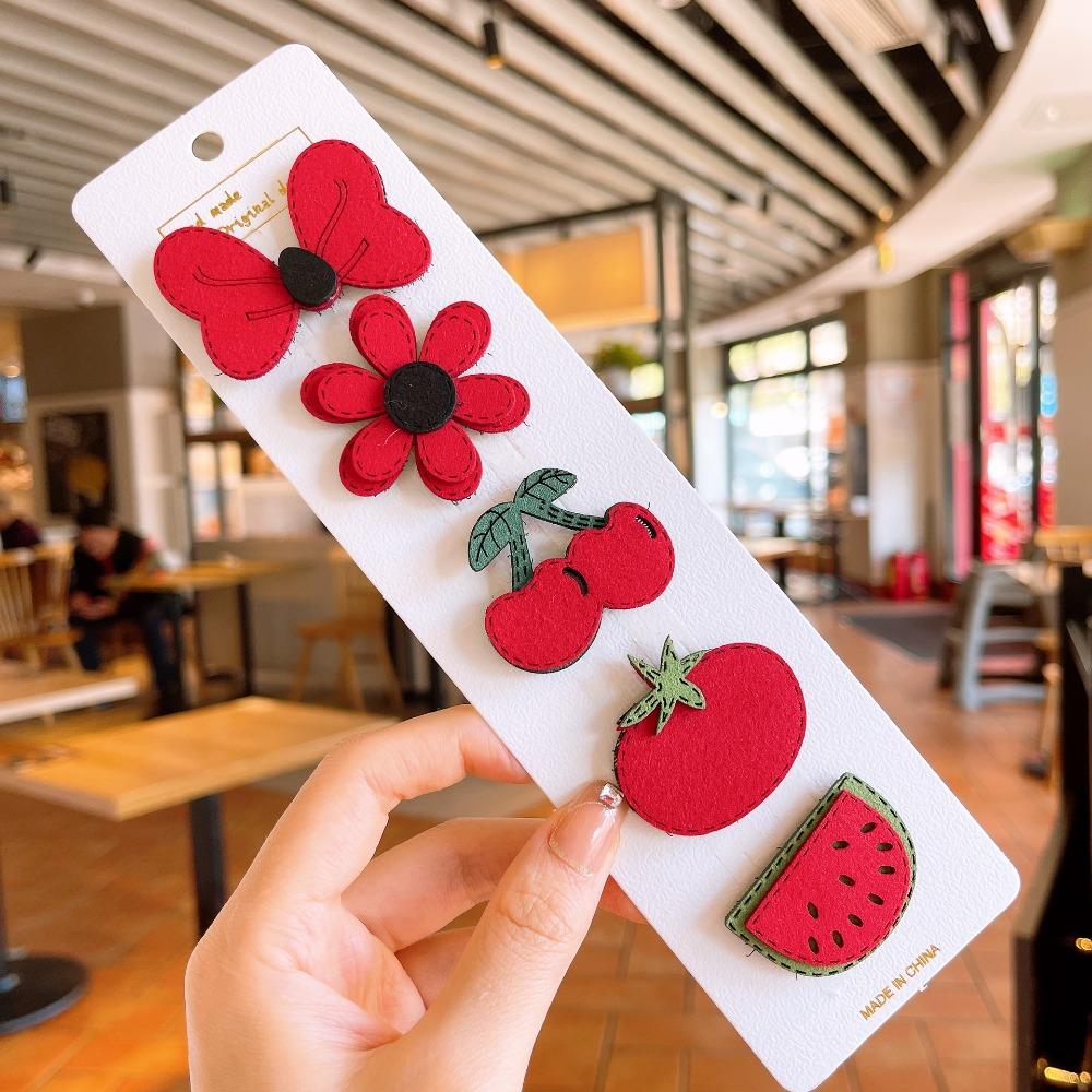 

5pcs/set Cartoon Bangs Barrettes Broken Hair Hair Accessories New Magic Stickers Girl 4