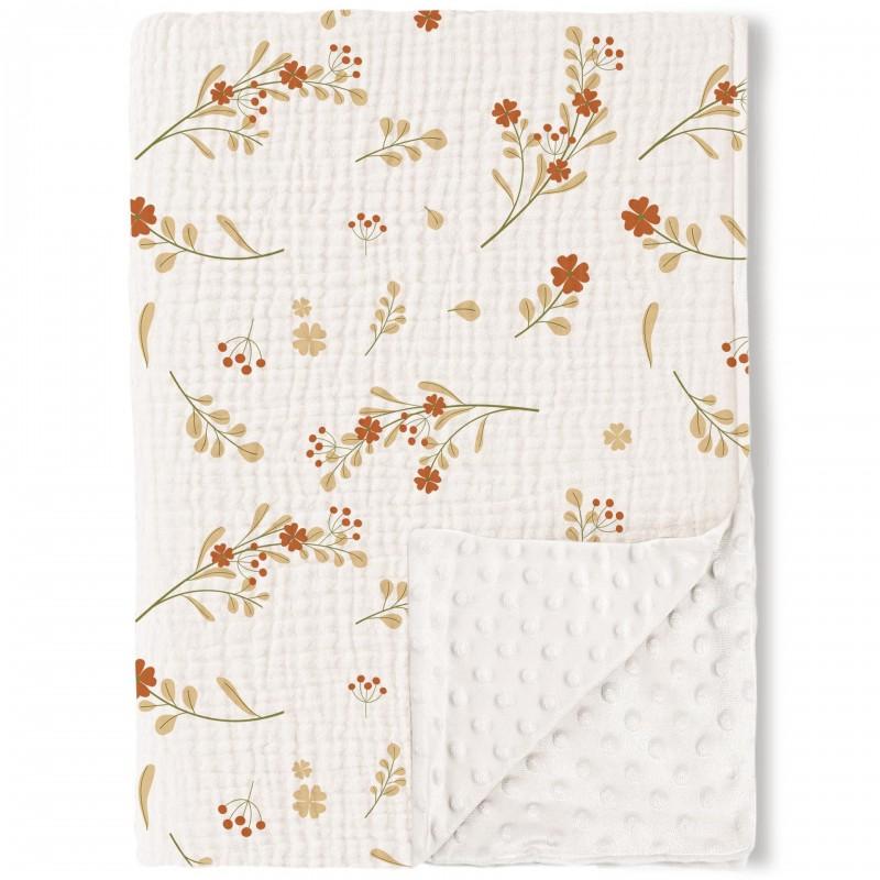 Soft Cotton Muslin Baby Blanket 3-Layer Breathable Swaddle Stroller Crib Car Seat Comfort Soothing Wrap
