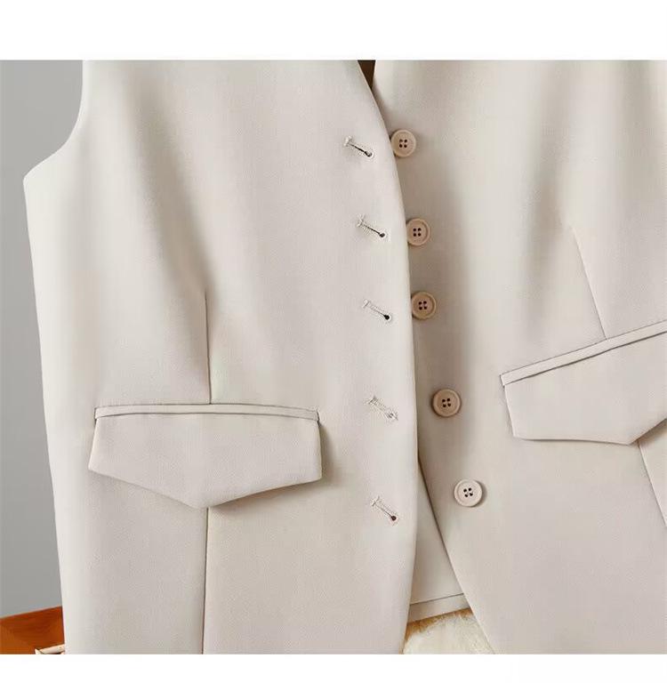 Korean Style Trendy Women's Sleeveless Vest Suit Jacket