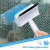 2-In-1 Non-Woven Cloth Glass Cleaner Brush Sponge Wiper Scraper Glass Wiper Brush for Mirrors Shower Doors Windows