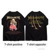 Megadeths '2025 summer trend: 100% pure cotton men's T-shirts with retro heavy metal round necks and short sleeves