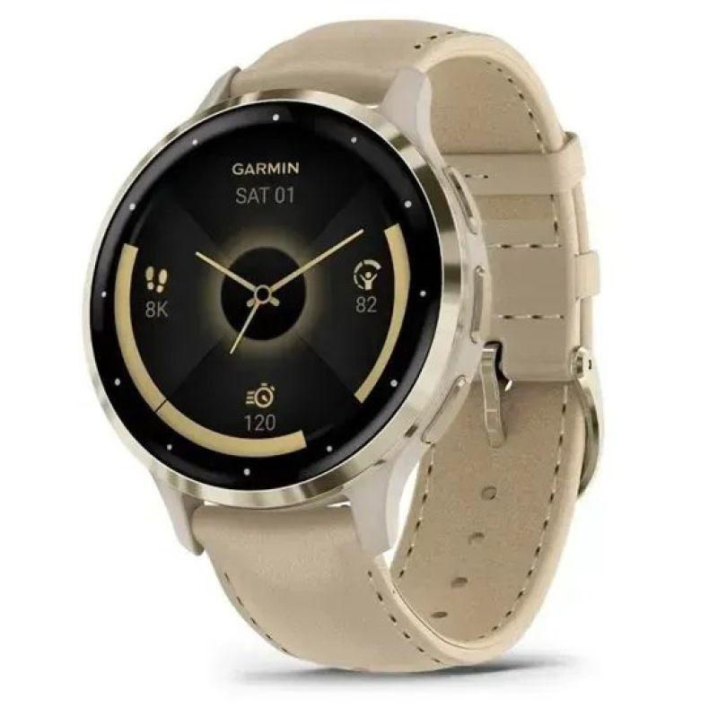 Garmin Venu 3s smartwatch 1.2 inch AMOLED French Gray/Softgold