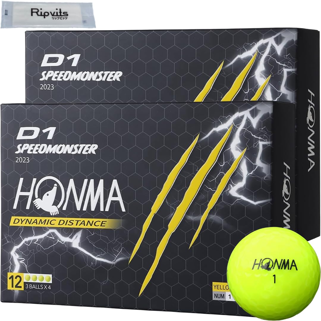 

Honma Golf d1 Ball Speed Monster SPEED MONSTER Honma 2 дюжины желтых оригинальных чистящих листов BTQ2302 (24 мяча)
