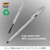 Bic Japan Bic Crystal Black Ballpoint Pen with 2 Refills Re'New 1.0 (CRBLK-3P)