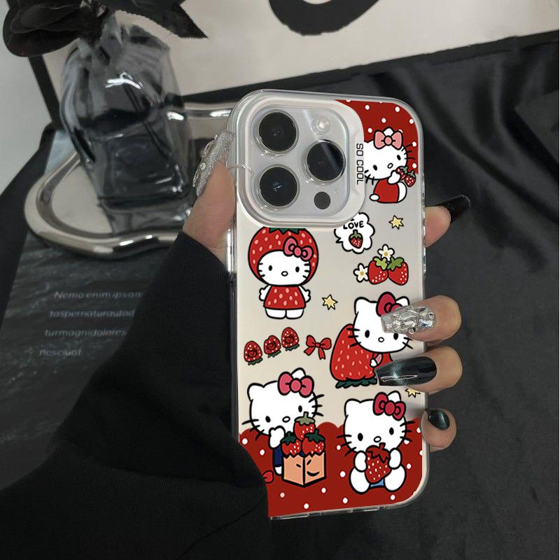 Cute Hello Kitty Casing For Iphone 17 Air 17 Pro Max 1615 14 11 12 13 Pro Max 16 Plus 16e 13 Mini Lovely Cartoon Hard Phone Case