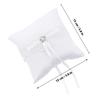 1 Pièce Coussin Anneau en Dentelle Mariage Nœud Papillon Coussin Décoratif Romantique Porte-Bague de Fiançailles Fourniture de Mariage Léger