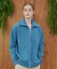 Blond9 Wool Boucle Full Zip Cardigan_Blue