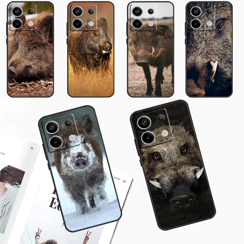 wild boar Case For Xiaomi Redmi Note 12 11 9 10 13 Pro Plus 9S 10S 11S 12S Redmi 12 10 C 9C 13C Cover