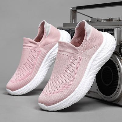 New Breathable Fly-woven Shoes Lightweight Soft-soled Couple Shoes Fashionable and Versatile Casual Outdoor Wear-resistant Non-slip Fly-woven