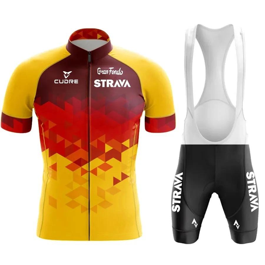 Completo da Ciclismo Estivo a Maniche Corte da Uomo per Mountain Bike Bici da Strada Tuta da Ciclismo Asciugatura Rapida Traspirante