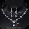 Emmaya Fashion Statement Wedding Party Classical Waterdrop Shape Delicate Jewelry Set for Women&Girls Fascinating  Fancy Gift