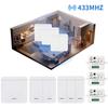 1/2/3 Gang Wireless Remote Control Switch Push Button 433MHZ Wireless Switch ON/OFF Switch Wall Panel Intelligent Switch