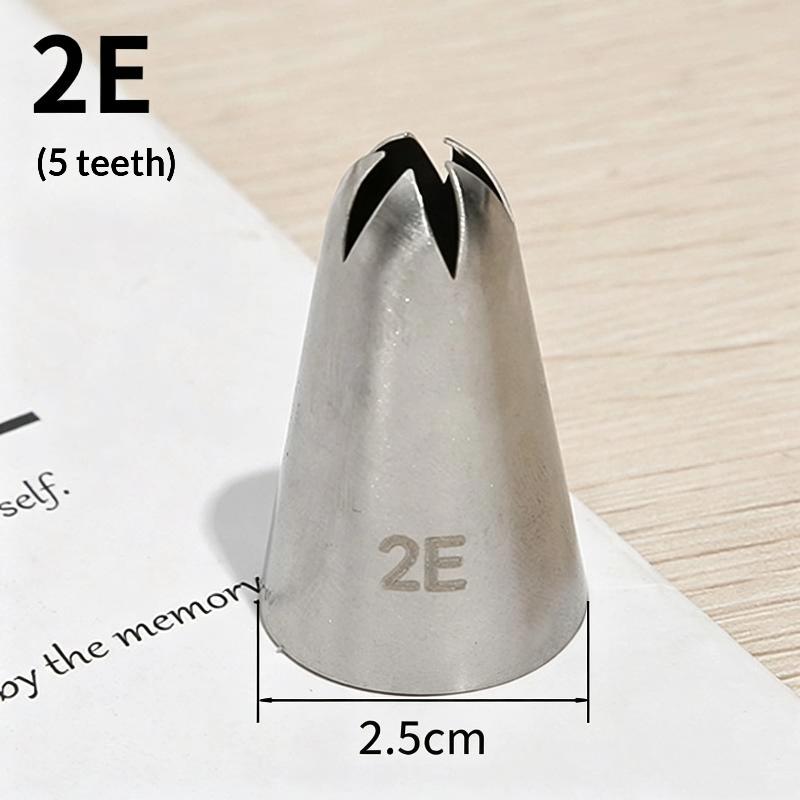 1 PCS Stainless Steel Pastry Nozzle Cake Decoration Set With Conversion Connector Baking Nozzles For Dessert Biscuit Cup Cake