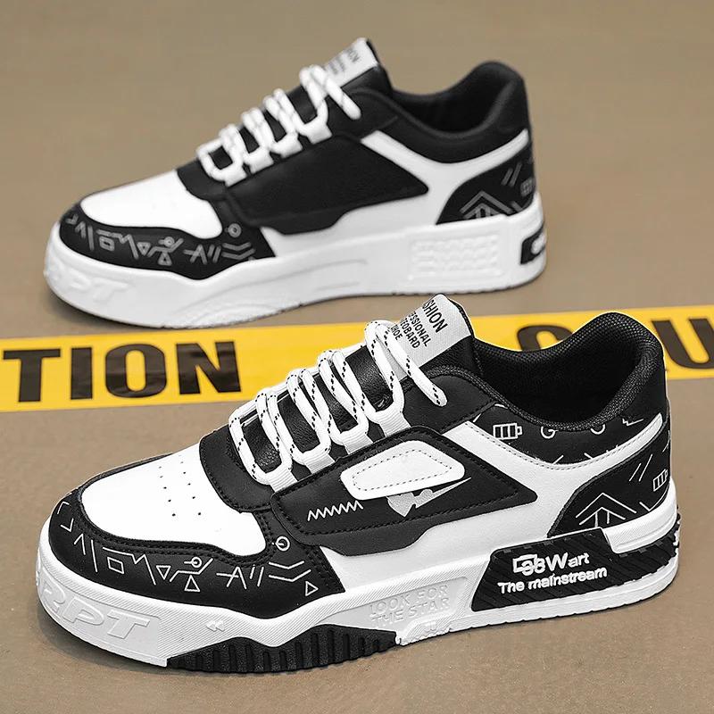 Fashion Fashion Printed Casual Male Flat Shoes Spring Autumn Designer New Non-slip Lightweight Men's Sneakers
