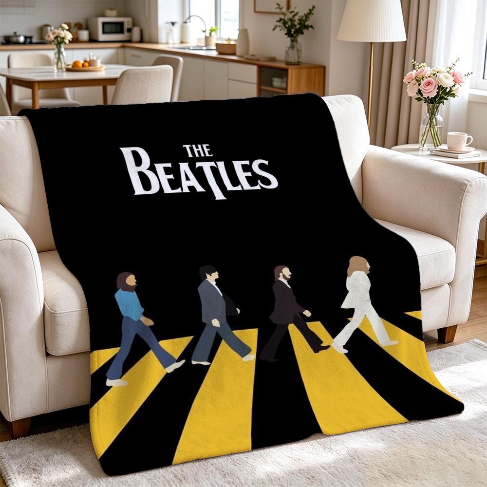 The Beatles Timeless Rock Legend Pattern Blanket Soft Warm Fleece Blanket For Office Sofa Party Decor Valentine'S Day Gift