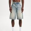 Lässige Herren-Jeansshorts knielang Mode Hoher Bund Lockere Passform Baggy Jeansshorts für Sommer Tägliche Streetwear