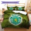 Sporting FC Pattern Bedding Quilt Set Quilt Cover Pillowcase Home Decoration Gift (1 * duvet cover + 2 * pillowcase, without core)