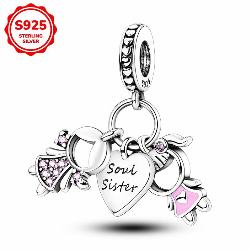 925 Silver travel Airplane and luggage Charms Beads Fits 3mm Bracelet Necklace DIY Women Jewelry Gifts